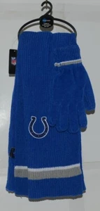 Indianapolis Colts Bufanda Guante de Chenilla Set de Regalo Velocidad Azul Plata Blanco - Imagen 1 de 9