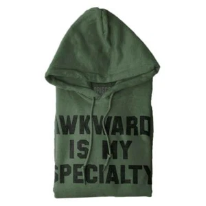 Awkward Is My Specialty Nerdy Geeky Gift Adult Long Sleeve Hoodie Sweatshirt - Picture 1 of 18
