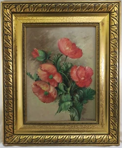 Emilie von Trautmann 1846-1906 Stillleben Mohn Blumen Jugendstil ~ 1900 - Bild 1 von 12