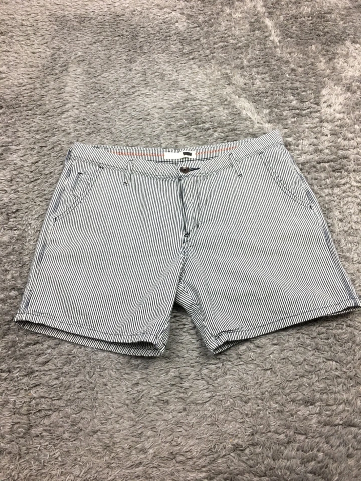 Pantalones Cortos Chinos Levi's Mujer Talla 31 Blanco Azul Rayas Algodón Foto 1 de 4