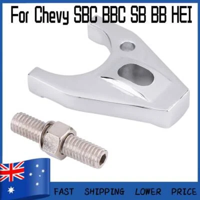 Chrome Billet Aluminum Distributor Clamp Hold Down for  SBC BBC SB BB HEI - Image 1 of 4