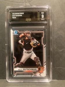2021 Bowman Draft Chrome Adley Rutschman GMA 9 MINT #BDC-31 Baltimore Orioles - Picture 1 of 2