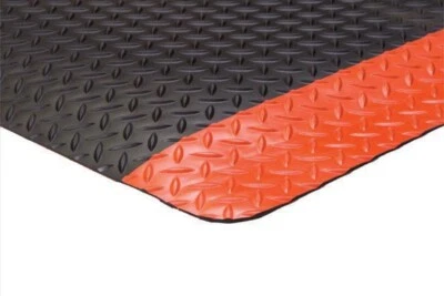 3' Width 1/8" thick Diamond Orange Border Rubber Runners Matting Choose Size - Image 1 of 3