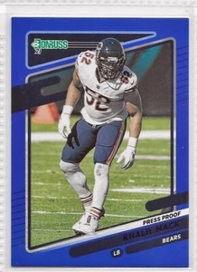 2021 Panini Donruss #203 Khalil Mack Press Proof Blue Football Card - Bild 1 von 2