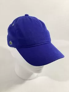 Lacoste Blue Hat Cap Adjustable 100% Cotton OSFM NWT - Picture 1 of 5