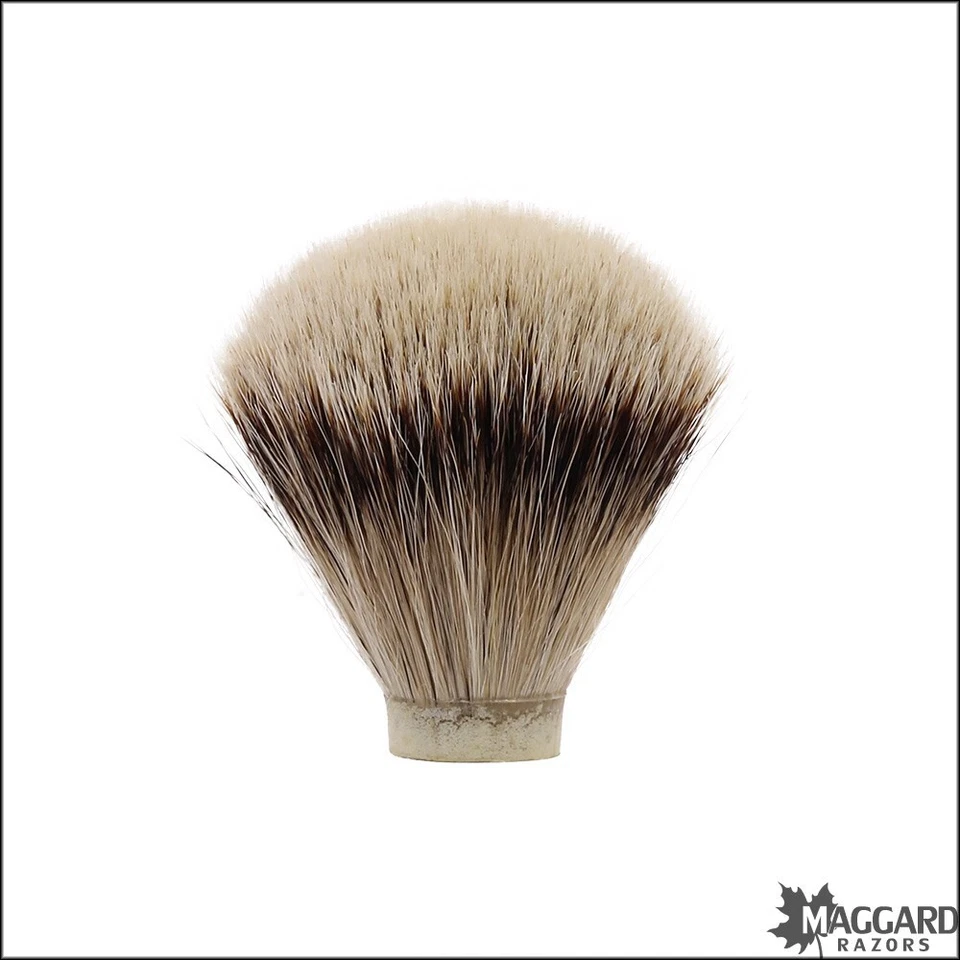 Maquinillas de afeitar Maggard 20 mm punta plateada tejón - cepillo de afeitar nudo solamente Foto 1 de 1