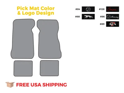 FITS 1976-1979 Mercury Cougar Floor Mat 4pc Cutpile Foto 1 de 4