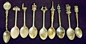 49 SILVER PLATE SOUVENIR SPOONS - Picture 1 of 6