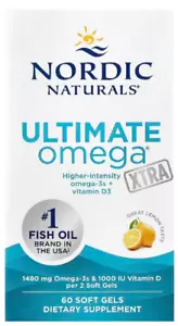 Nordic Naturals, Ultimate Omega Xtra, 1480mg lemon, 60 Softgels - Bild 1 von 3