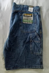 Wrangler Rustler Classic Carpenter Denim Shorts Loose Fit 100% Cotton Mens SZ 48 - Picture 1 of 8