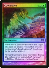 Cowardice FOIL 8th Edition HEAVILY PLD Blue Rare MAGIC GATHERING CARD ABUGames