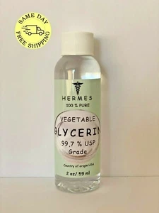 GLYCERIN VEGETABLE OIL by HERMES 99,7 % USP GRADE 100% PURE 2 oz - Picture 1 of 1