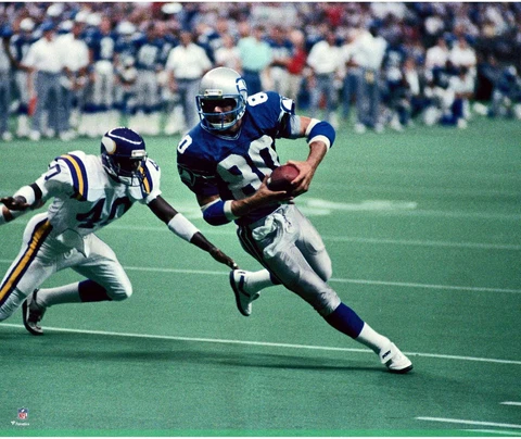 Steve Largent Seattle Seahawks Unsigned Running into the End Zone Photograph Cover
