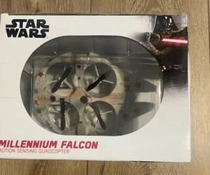Star Wars Disney Millennium Falcon Motion Sensing Drone Quadcopter World Tech - Picture 1 of 12