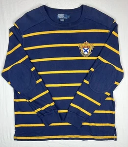 Seltener Vintage Rugby Streifen 7 Polo Ralph Lauren Crest 90er Jahre Pullover Herren Größe L - Bild 1 von 4