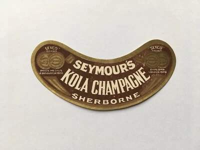 C1930s-40s VINTAGE SEYMOUR’S KOLA CHAMPAGNE SHERBORNE UNUSED BOTTLE LABEL - Image 1 of 2