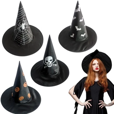 Premium Witch Costume Hat with Pointed Tip for Halloween Dress Up Parties - Image 1 of 4