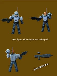 Mega Bloks Halo Infinite Radio Operator Soldier Building Blocks Figure Model Toy - Picture 1 of 1