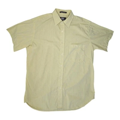 Vintage 90s Domani Men's Lime Green Confetti Button Down Shirt Size M - Image 1 of 4