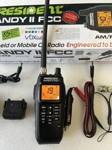 President Randy II FCC Handheld CB Radio AM/FM w/ 40 Channels LCD Display - Picture 1 of 2