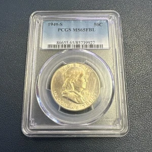 1949-S Franklin Half Dollar Silver PCGS MS65FBL MS 65 FBL Full Bell Lines - Picture 1 of 5