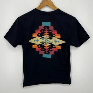 Pendleton T-Shirt Women's Size S Black Short Sleeve Crew Neck Logo Cotton Tribal - Bild 1 von 9