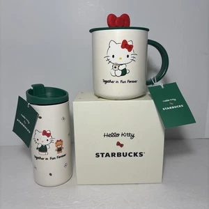 Starbucks x Hello Kitty Bundle 16oz Keramikbecher & 12oz Edelstahlbecher - Bild 1 von 8