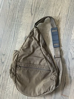 Bolso Bandolera Ameribag Espalda Saludable Marrón Microfibra Usado en Excelente Condición Foto 1 de 4