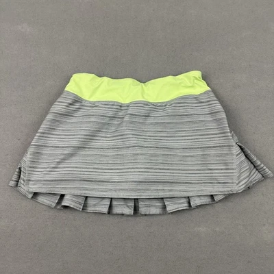Falda Lululemon Pace Setter Mujer 6 Gris Tinte Espacial Skort Plisada Bolsillo para Correr Foto 1 de 4