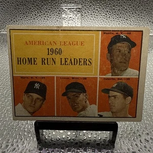 1960 Topps American League Home Run Leaders Mantle!🔥 - Picture 1 of 12