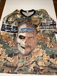 VTG Stone Cold Steve Austin 3:16 Camo Football Jersey Shirt XL WWF Attitude - Picture 1 of 14