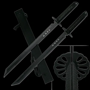 JUEGO DE 2 ESPADAS DE ENTRENAMIENTO NINJA CON FUNDAS DE NYLON HK-6183 - Imagen 1 de 9