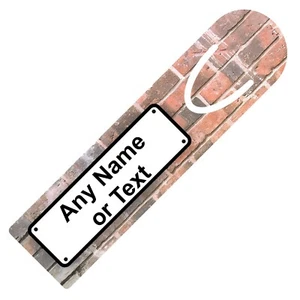 PERSONALISED STREET SIGN PRINT BOOKMARK ALUMINIUM PAGE HOLDER READING GIFT - Picture 1 of 4