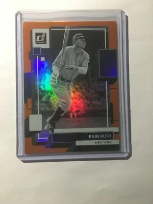 Panini Donruss Babe Ruth #229 2022 naranja holograma paralelo Yankees envío gratuito Foto 1 de 2