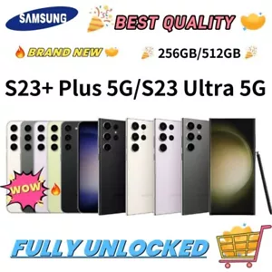 NEW SAMSUNG GALAXY S23 ULTRA 5G/S23+ PLUS 128/256GB ALL COLOR GSM+CDMA UNLOCKED - Picture 1 of 13