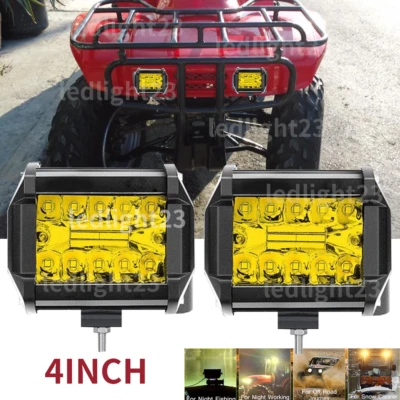 Apto para Honda FourTrax 300 1994-2000 LED amarillo vainas antiniebla foco faro 4"" Foto 1 de 4