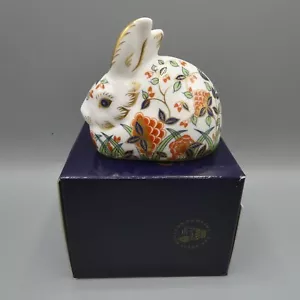 Royal Crown Derby Briefbeschwerer Meadow Rabbit erste Qualität Gold Stopper verpackt - Bild 1 von 9