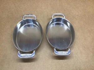 All-Clad Specialty Stainless Steel Oval Bakeware Set 2 Piece Induction Pots - Picture 1 of 4