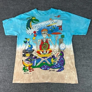 Joey Mars T-Shirt Signed Liquid Blue Men's XL Mars Beach Pirate Skull Skeleton - Picture 1 of 10