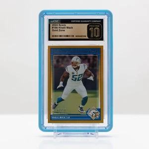 Football 2024 Khalil Mack #166 Panini SCORE NFL Gold Zone #/50 CGC 10 Pristine - Picture 1 of 4