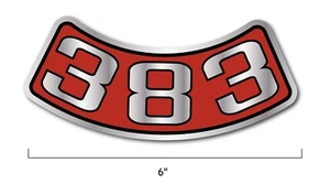 NEW 383 Stroker Air Cleaner Decal Sticker for Chevrolet C10 Corvette Classic GM - Picture 1 of 7