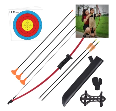 Recurve Bow Set 10LBS Archery Bow Arrow Adults Youth Shooting Practice 1 set NEW - Image 1 of 4