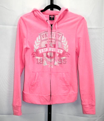 Hard Candy Sudadera con Capucha Rosa Cremallera Completa Talla S (3-5) RN#44480 Algodón y Poliéster  Foto 1 de 4