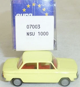 NSU TT Car Sulfur Yellow IMU Euromodell 07003 H0 1/87 Boxed #LL1 Å - Picture 1 of 1