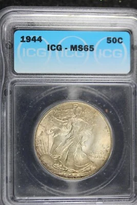 1944 - ICG MS65 Walking Liberty Half Dollar!!  #B17302 - Image 1 of 2