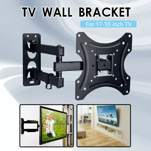 Full Motion TV Wall Mount Bracket Swivel Tilt 17 22 25 30 32 37 40 50 55 LED LCD - Picture 1 of 10