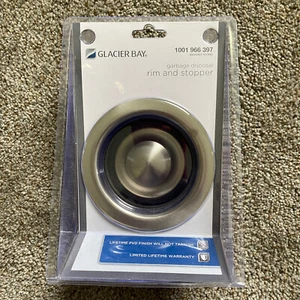 Glacier Bay Garbage Disposal Rim and Stopper Drain Brushed Nickel 1001 966 397 - Picture 1 of 4