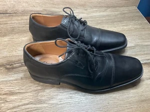 New! Men’s size 9 M CLARKS Whiddon Cap Oxford dress SHOES black - Picture 1 of 10