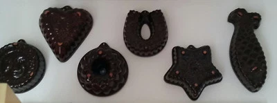 5-er Set / verschiedene Keramik Backformen - Weihnachtsbäckerei.!!  - Bild 1 von 4