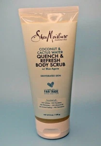 Shea Moisture Coconut & Cactus Water Quench & Refresh Body Scrub 6 oz Blue Agave - Picture 1 of 3